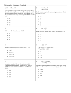 SAT - calculator questions - practice test 2