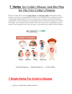 7  Herbs  for Crohn’s Disease And Diet Plan for The USA Crohn’s Patients