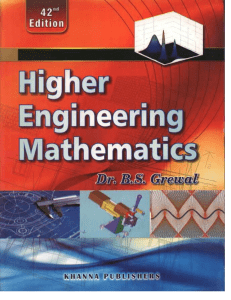 B.S Grewal for Higher Engineering Mathematics