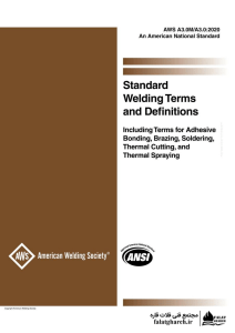 Welding Terms & Definitions Standard | AWS A3.0M/A3.0:2020