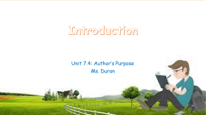 Unit 7.4-Lesson #1 Author's Purpose Introduction-converted