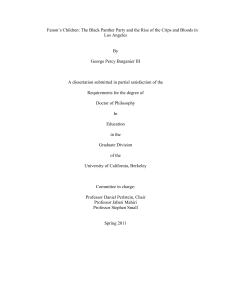 Fanon’s Children The Black Panther Party and the Rise of the Crips and Bloods