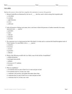 APES Ecosystems MP Test & Answer Key