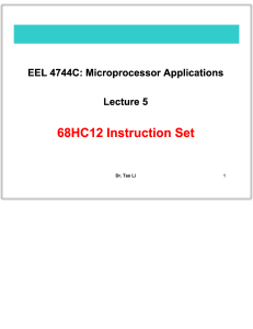 68HC12 Instruction Set - PDF Free Download