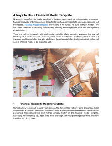 4 Ways to Use a Financial Model Template
