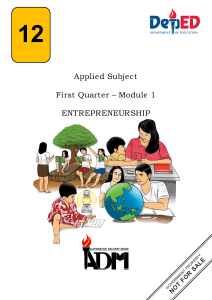 Entrepreneurship Q1-M1