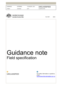 Guidance - note field specification