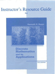 Kenneth H. Rosen - Discrete Mathematics and Its Applications Instructor Resource Guide-McGraw-Hill (2003)
