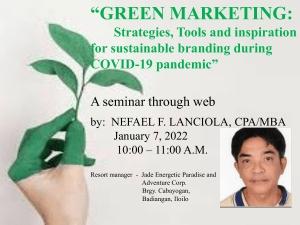 Green Marketing 2022