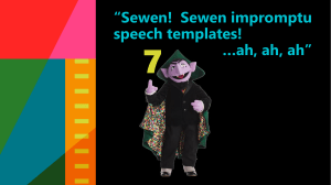 Sewen!  Sewen impromptu speech templates!