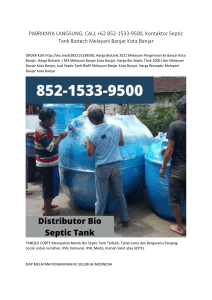 PABRIKNYA LANGSUNG, CALL +62 852-1533-9500, Kontaktor Septic Tank Biotech Melayani Banjar Kota Banjar
