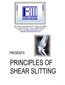 Principles of shear slitting burris