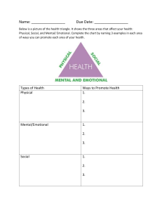 Health triangle worksheet 