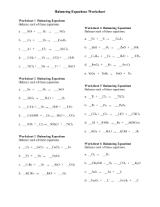 balancing equations 22