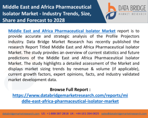 New Empirical Research Report on Middle East and Africa Pharmaceutical Isolator Market With Covid-19 Impact Analysis and Future Business Opportunities