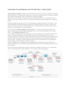 Case Study  F5 Load Balancer and TCP Idle Timer   fastl4 Profile - PDF Free Download