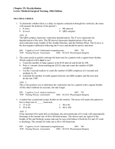 Dysrhythmias Textbook Excerpt: Nursing Practice Questions