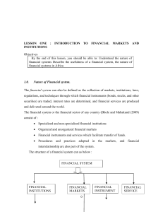  FINANCIAL MKTS  