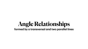 Angles by Tranversal SG