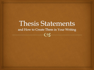 Thesis Statements: How to Create Them in Your Writing