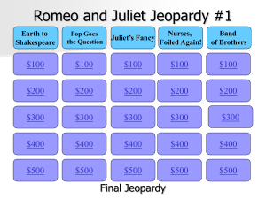 Romeo and Juliet Round 1