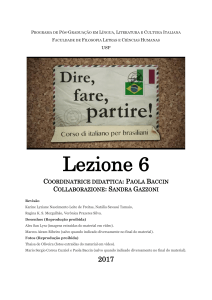 1.Dire, Fare, Partire Lezione 6 2017