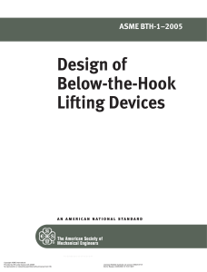 Design of Below the Hook Lifting Devices