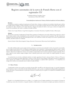 Reporte No. 4 - Registro automatico de la curva de FranckHertz con el registrador XY