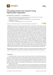 Grounding System Cost Analysis Using Optimization Algorithms