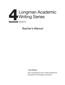 Longman Academic Writing Series 4 (Teacher’s Manual)