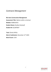 Contracts Management Assignment COMPLETE
