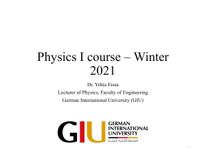 Lecture 10 physics 