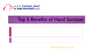 Top 5 Benefits of Hand Sanitizer
