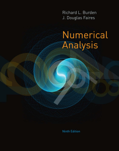 Numerical Analysis Textbook, 9th Edition