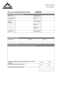 ACCIDENT-INCIDENT FORM