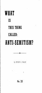 What is this thing called Anti-Semitism 1951 - Myron Fagan