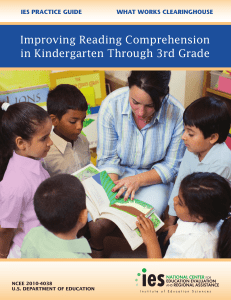 Improving reading comprehension K-3