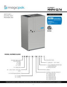 MAGICPAK MSERIES MHP4-12SEER-14SEER SPECSHEET