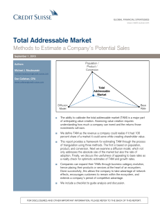 20150901-【Michael J. Mauboussin】Total Addressable Market：Methods to Estimate a Company's Potential Sales
