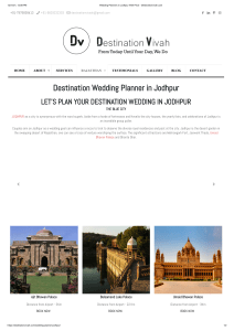 Wedding Planner in Jodhpur - Destination Vivah