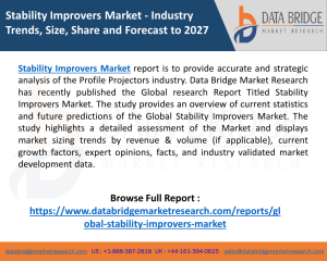 Stability Improvers Market Overview with Detailed Analysis, Competitive Landscape and Forecast to 2027