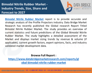 Bimodal Nitrile Rubber Market COVID-19 Impact Analysis, SWOT Analysis, Key Indicators, Trends and Forecast 2027