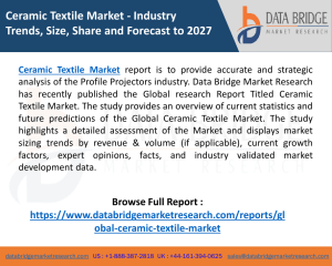 Ceramic Textile Market Growth Insight, Size, Share, Competitive, Regional And Industry Forecast to 2027