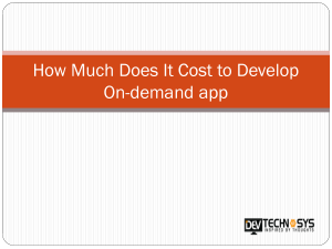 Cost to Develop On-demand App