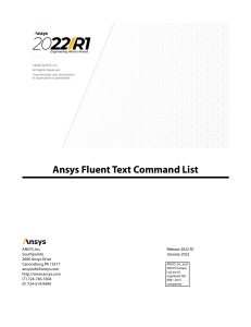 Ansys Fluent Text Command List 2022 R1