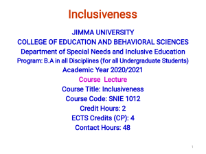 Inclusiveness  PPT  Chapter 1-3(1)