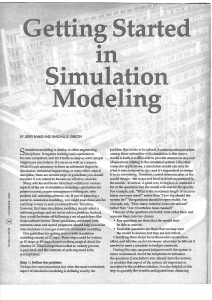 Getting Started in Simulation Modeling