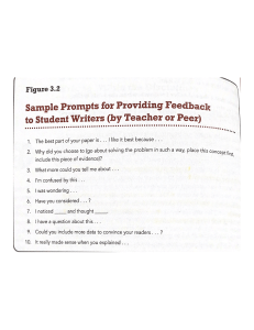 Sample Prompts for Providing Feedback