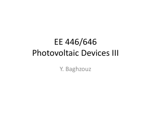 Photovoltaic Devices III