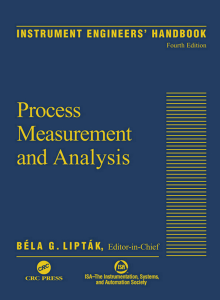 Instrument Engineers Handbook, Volume 1 Process Measurement and Analysis, Fourth Edition (Volume 1)